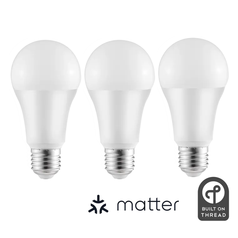LED-Glühbirne ITIUS, E27, 900lm, RGB + CCT, matter über Thread, 3er-Pack