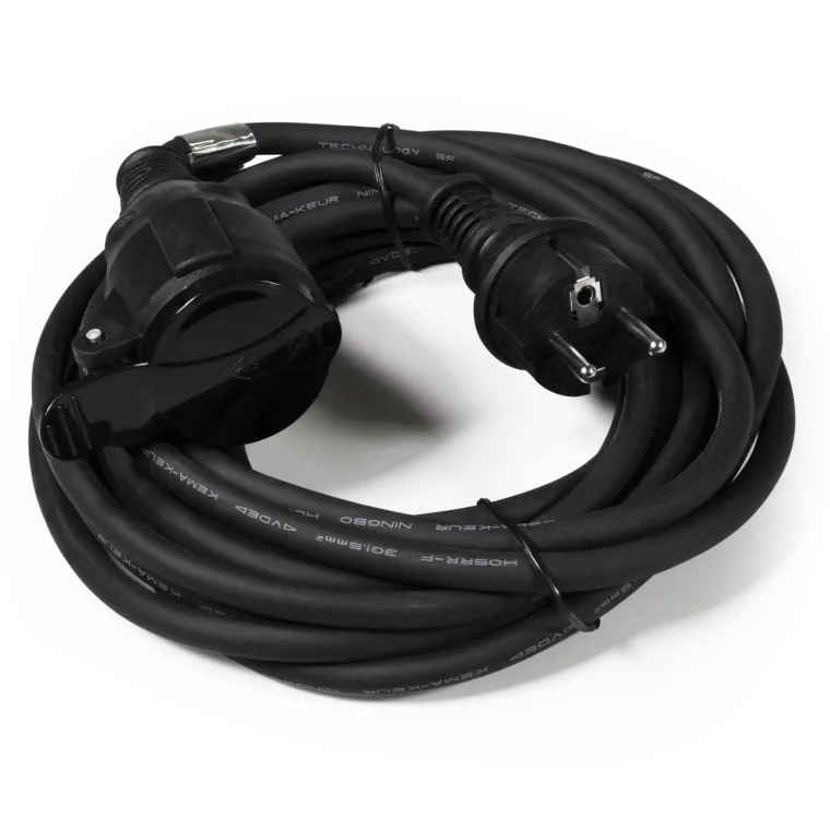 Netzkabel Schutzkontakt-Verlängerung McPower, 5m, 3x1,5mm², IP44, schwarz