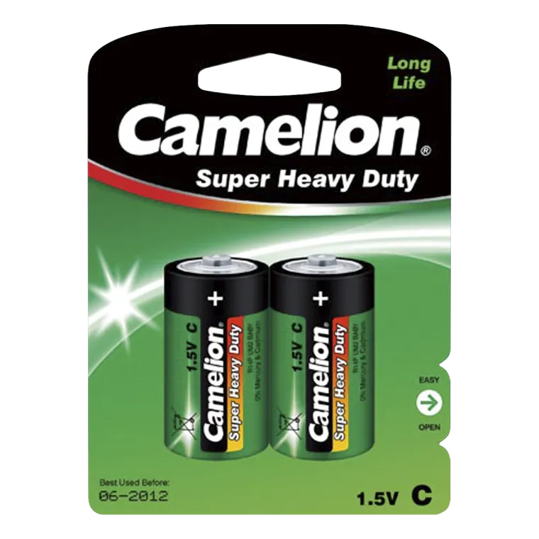 Baby-Batterie CAMELION Super Heavy Duty 1,5 V, Typ C, 2er-Blister