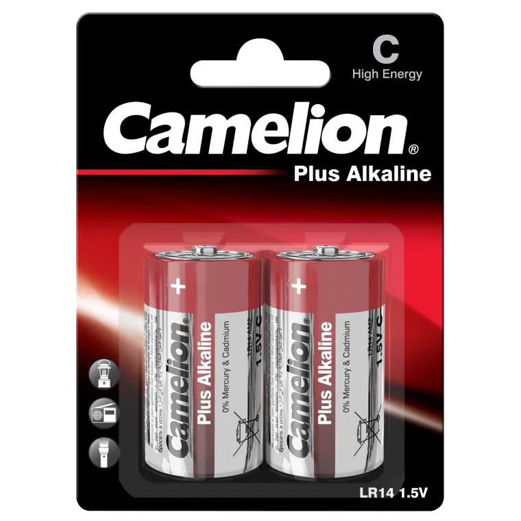 Baby-Batterie CAMELION Plus Alkaline 1,5 V, Typ C/LR14, 2er Blister