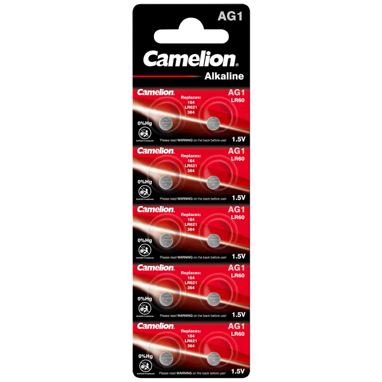 Knopfzelle CAMELION, AG1, 1,5V, Alkaline, 10er-Blister