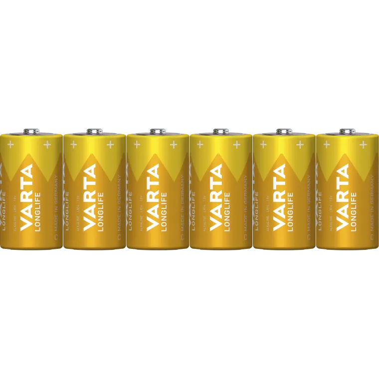 Baby-Batterie VARTA "Longlife", Alkaline, Typ C, LR14, 1,5V, 6er Pack