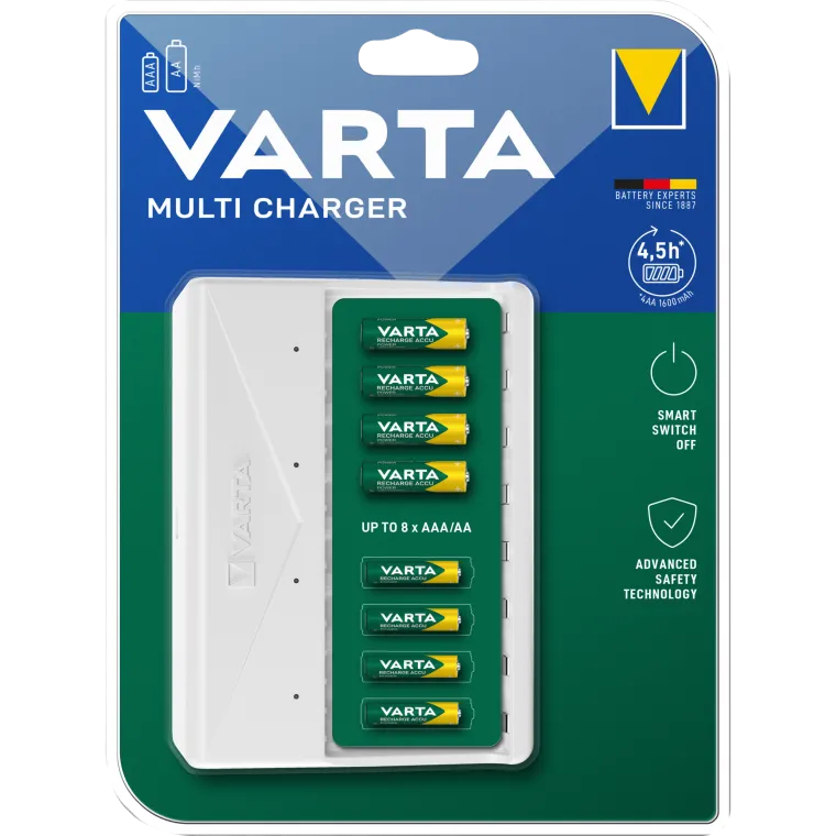 Multi-Ladegerät VARTA, für AA/ AAA Batterien, NiMH Akku