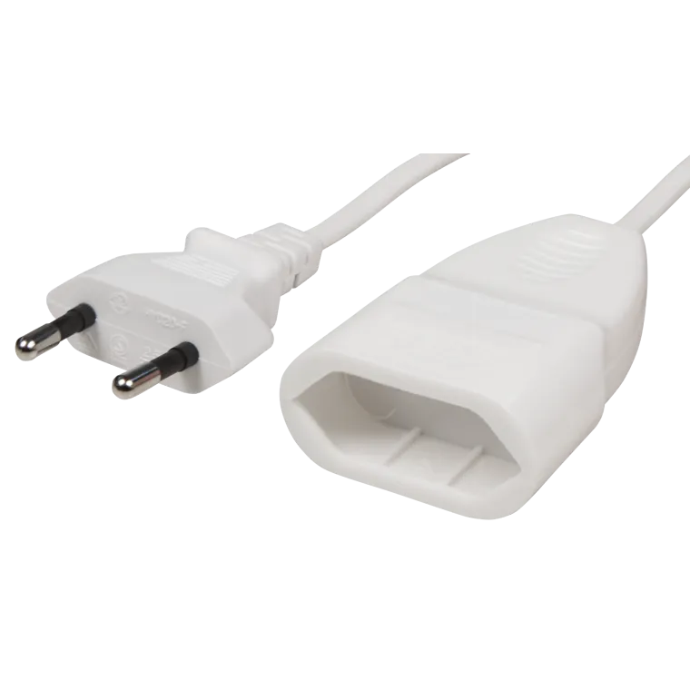 Verlängerungskabel McPower, 10m, Eurostecker auf Eurokupplung, weiß