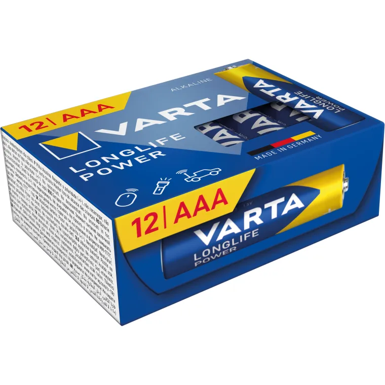 Micro-Batterie VARTA "Longlife Power", 1,5V, Typ AAA/LR03, 12er-Pack