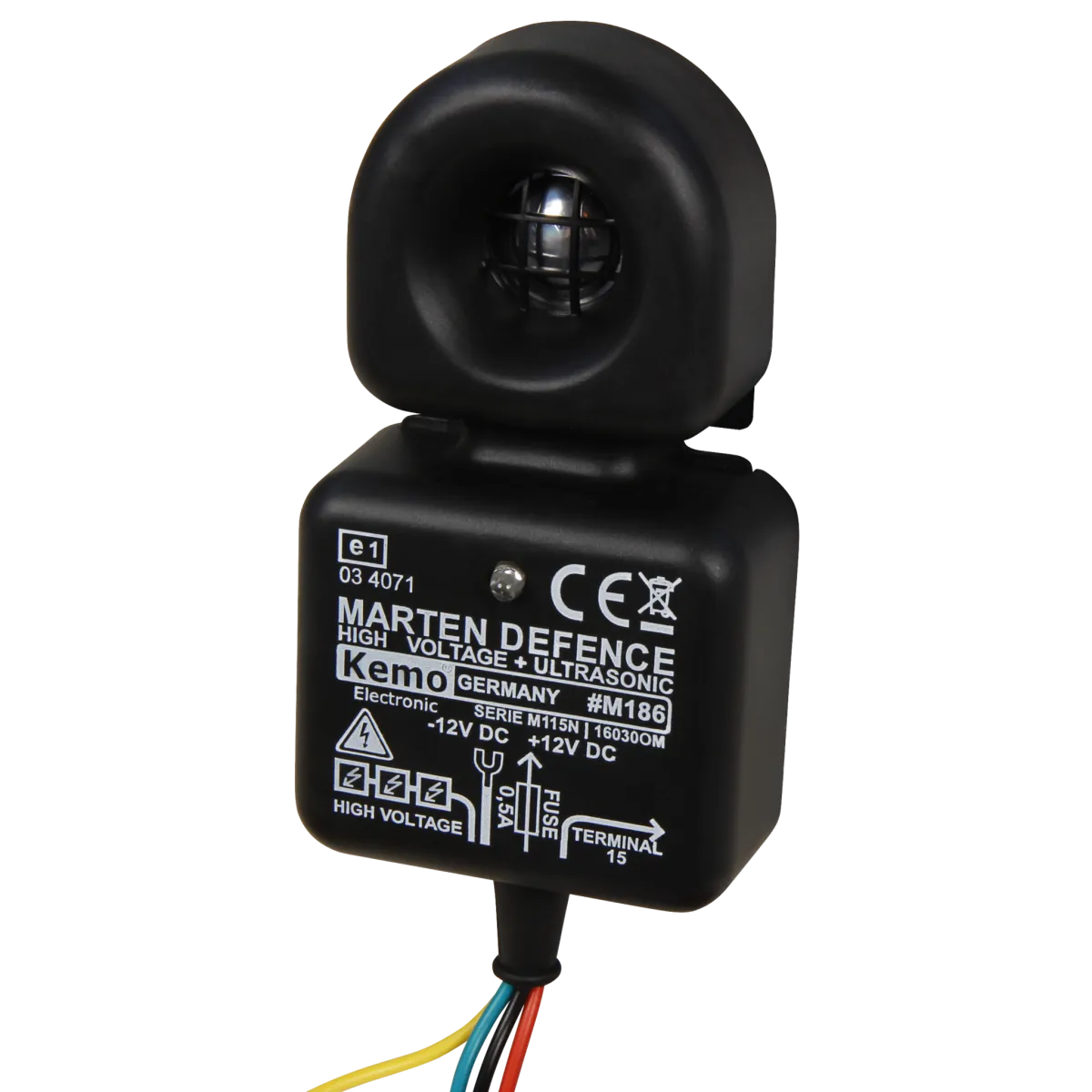 Marderstopp KEMO "Twin-Protect", LED-Kontrolle, Ultraschall und Hochspannung