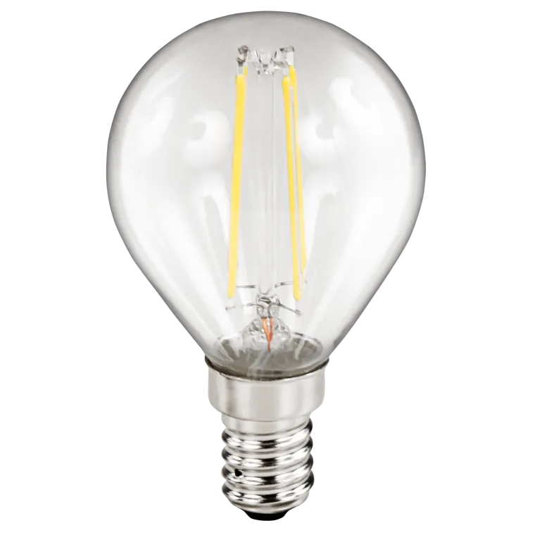 LED Filament Tropfenlampe McShine "Filed", E14, 2W, 260 lm, warmweiß, klar