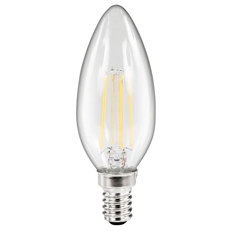 LED Filament Kerzenlampe McShine "Filed", E14, 4W, 490 lm, warmweiß, klar