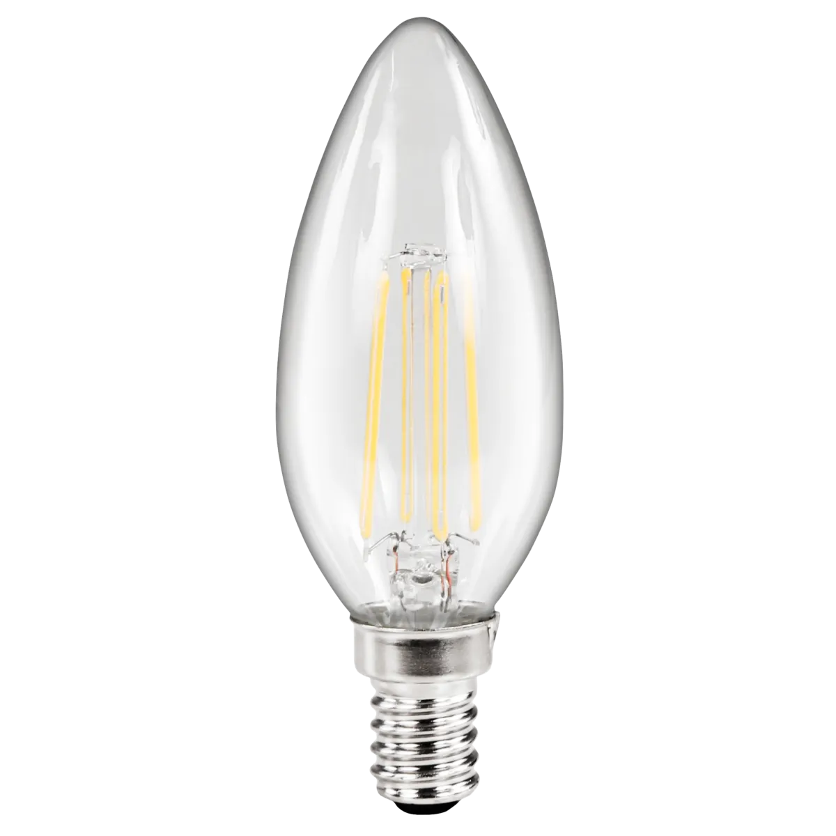 LED Filament Kerzenlampe McShine "Filed", E14, 4W, 490 lm, warmweiß, klar