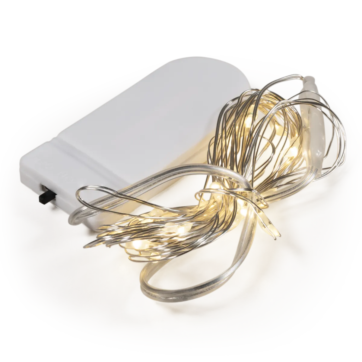 LED Draht-Lichterkette McShine "Micro" 20 LEDs, warmweiß, Batteriebetrieb