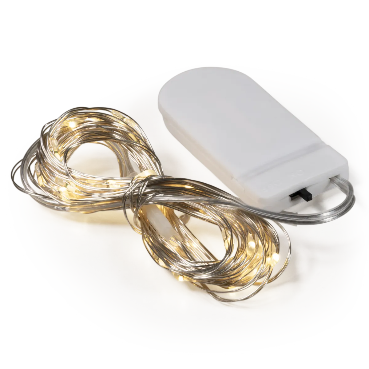LED Draht-Lichterkette McShine "Micro" 50 LEDs, warmweiß, Batteriebetrieb