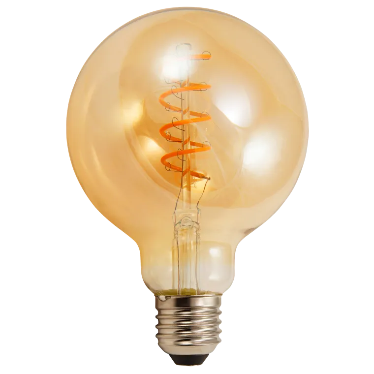 LED Filament Globelampe McShine "Retro" E27, 4W, 280lm, warmweiß, goldenes Glas