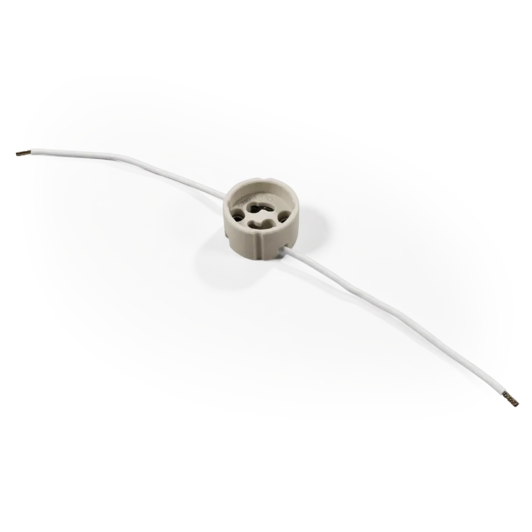 Lampenfassung McShine, GU10, 10cm Kabel, max. 250V/100W, seitlicher Kabelausgang