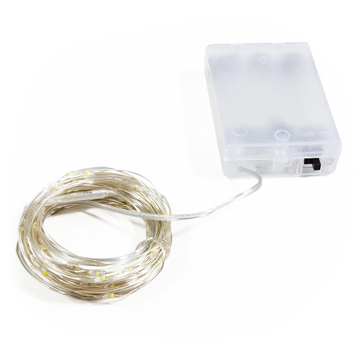 LED Draht-Lichterkette McShine "Micro" 80 LEDs, warmweiß, Batteriebetrieb