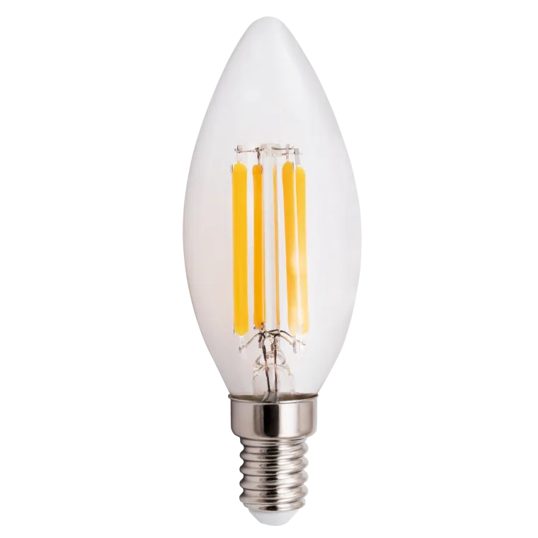 LED Filament Kerzenlampe McShine "Filed", E14, 6W, 820 lm, warmweiß, klar