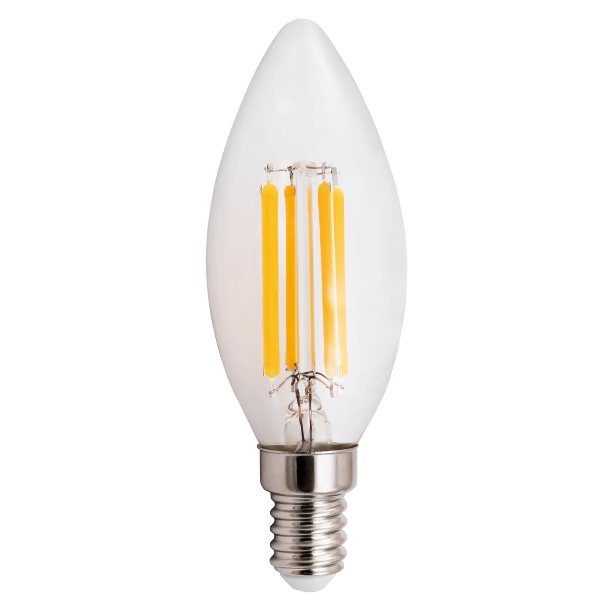 LED Filament Kerzenlampe McShine "Filed", E14, 6W, 820 lm, warmweiß, klar