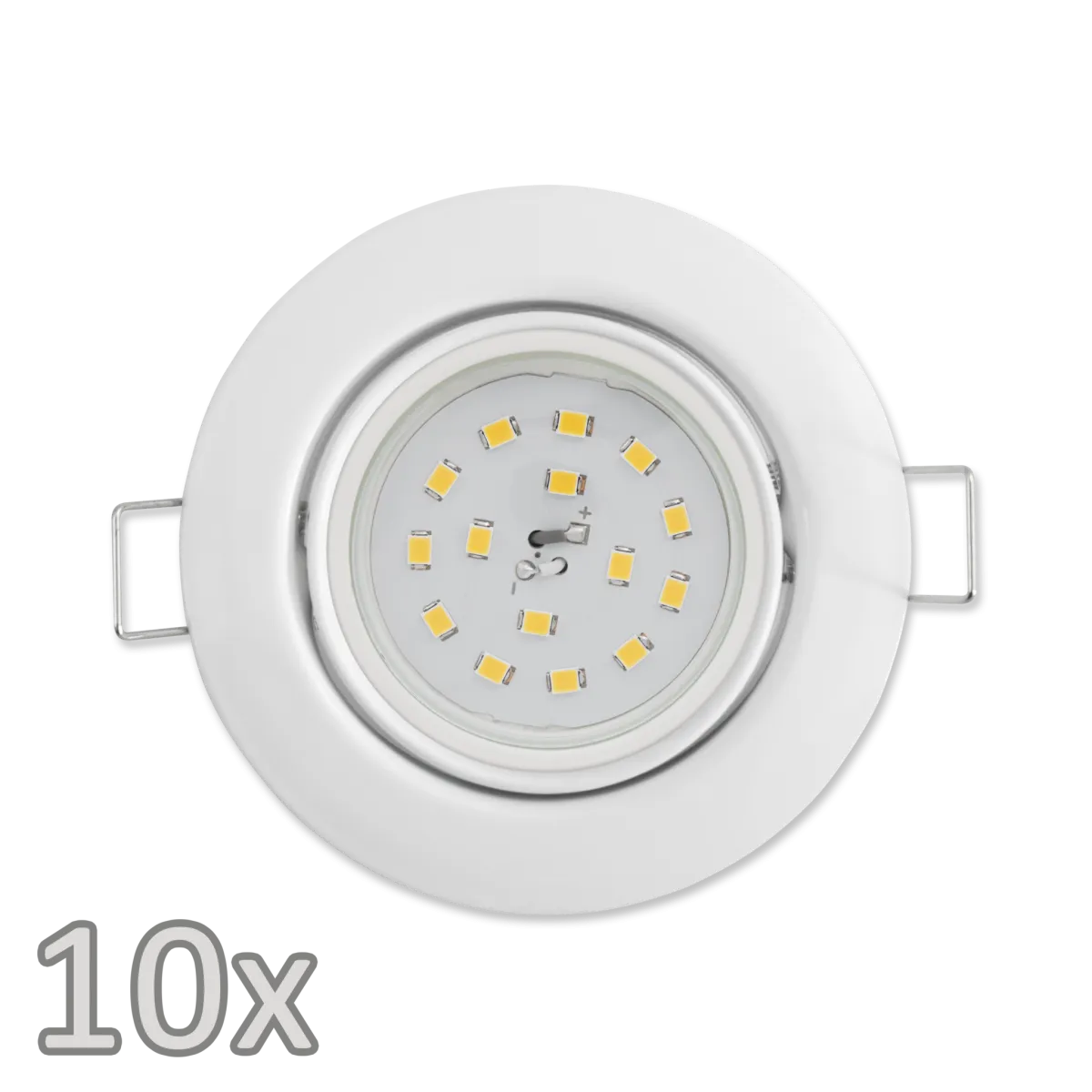 Einbauleuchten-Set McShine 10xRahmen, 10xLED-Modul, 5W, 440lm, 230V, weiß