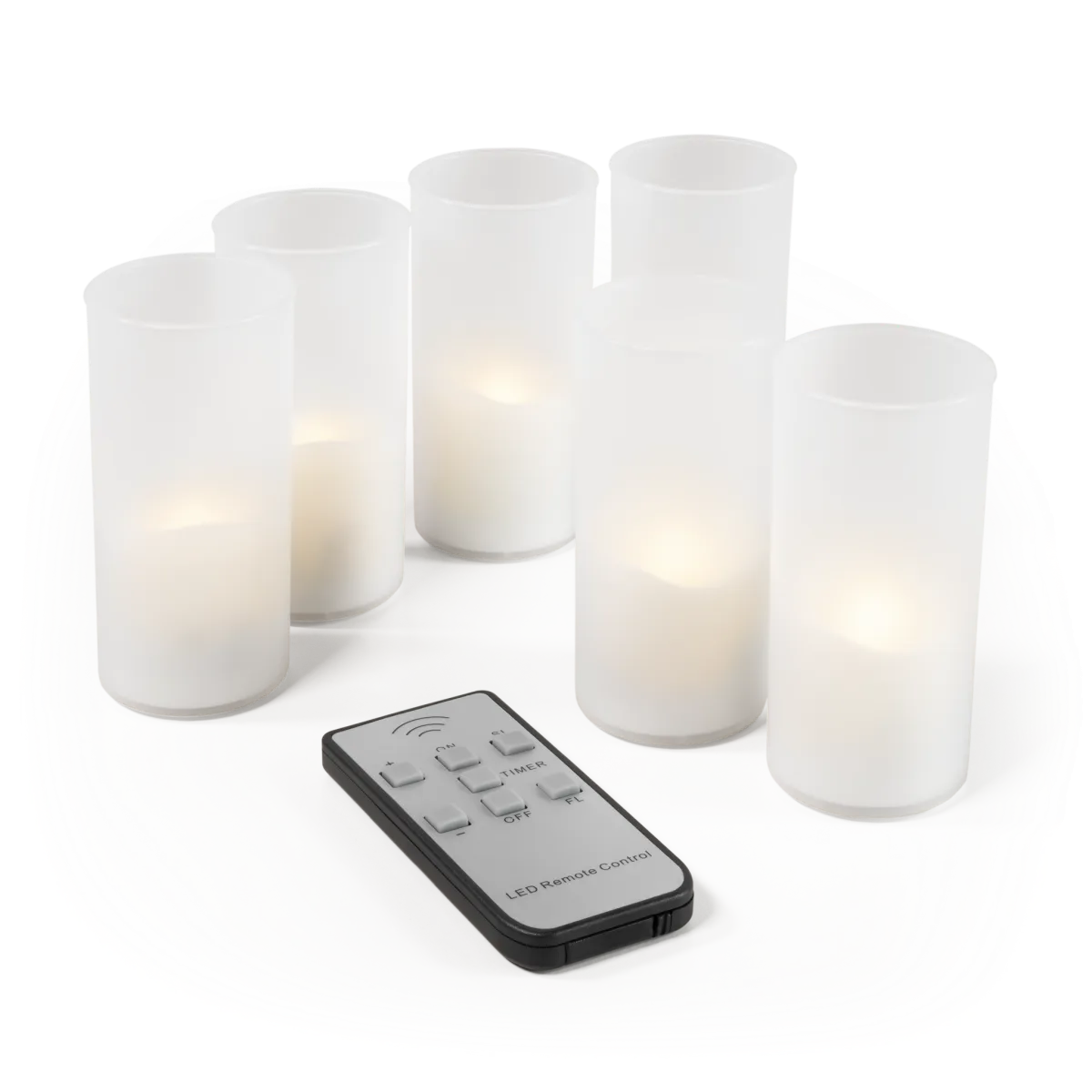 6er Set LED Kerzen McShine "LC-06", inkl. Fernbedienung, Netzteil + Ladestation