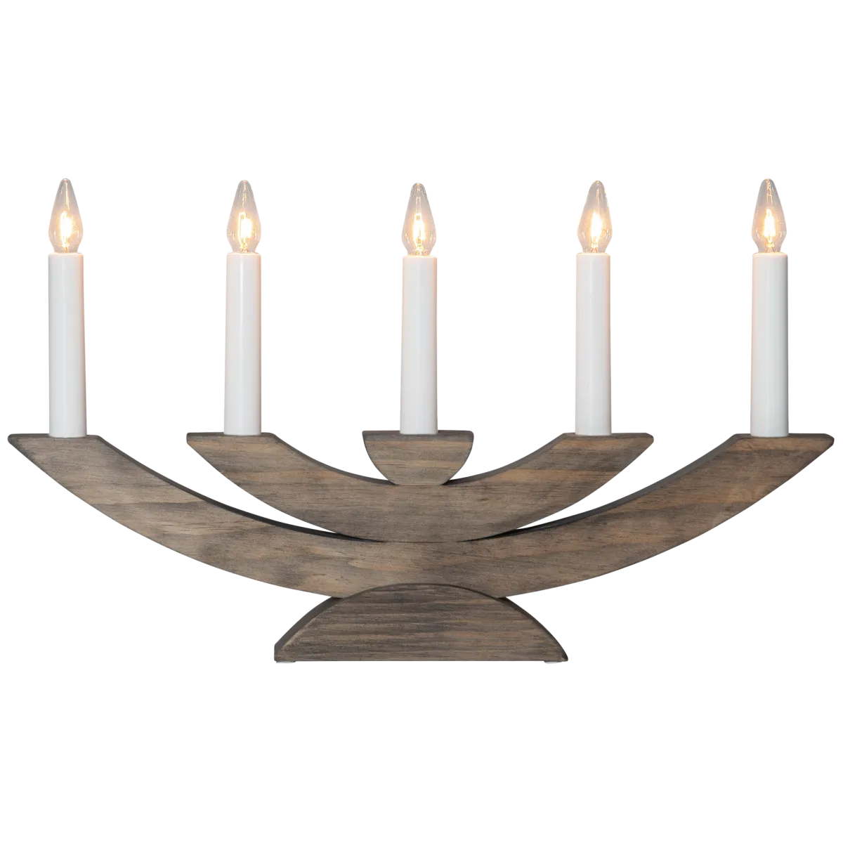 Fensterleuchter "Navida", 5-flammig, Holz,Farbe: braun, 42x24cm, 3W, 230V