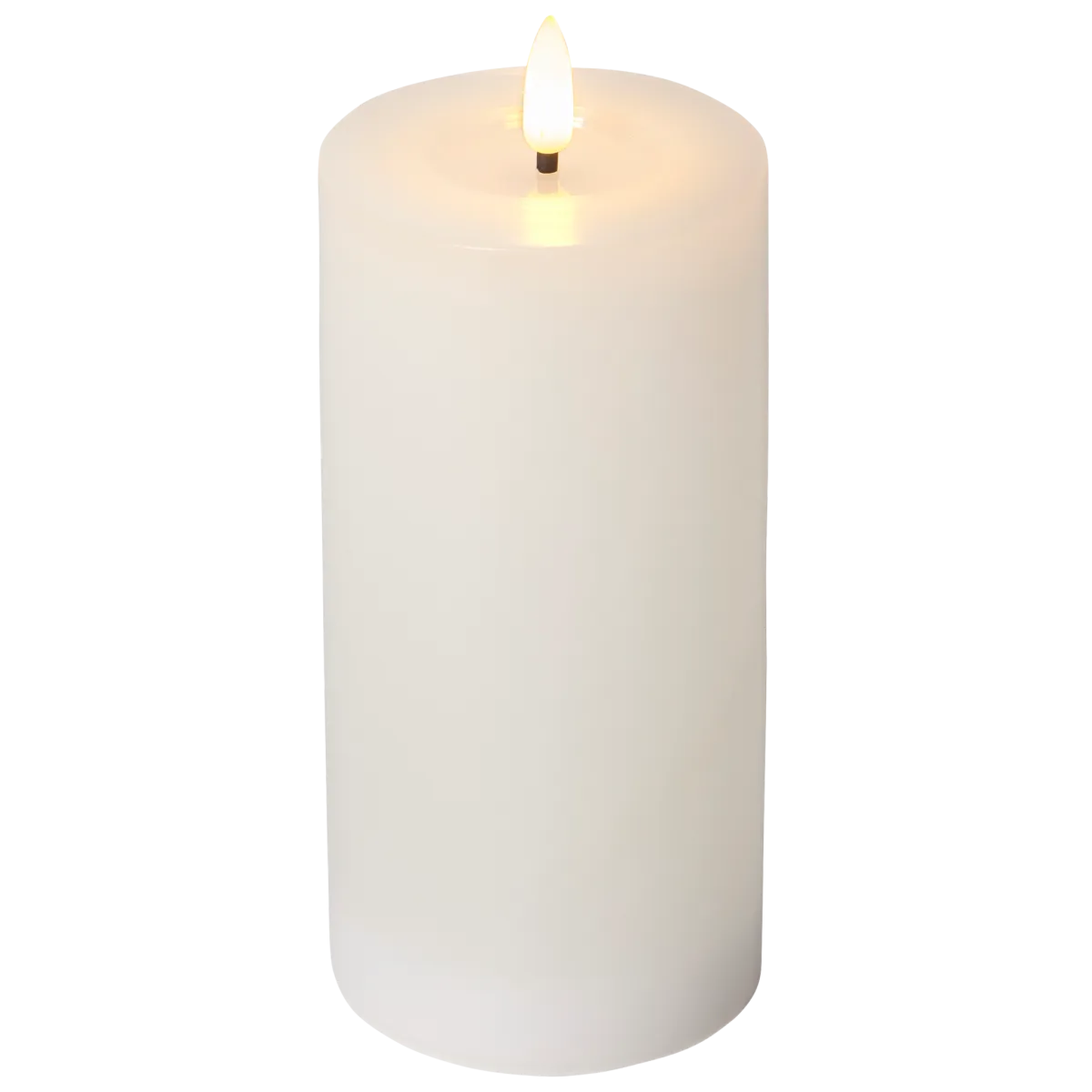LED Echtwachs-Kerze "Flamme Flow", flackernd, batteriebetrieben, 7,5x17,5cm
