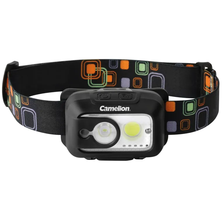 LED-Kopflampe Camelion, wiederaufladbar, 9W, mit Sensor