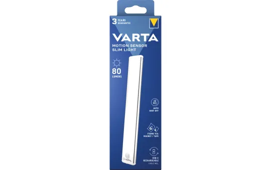 LED-Bewegungsmelder VARTA, Slim Light, 80lm, inkl. USB-C-Kabel