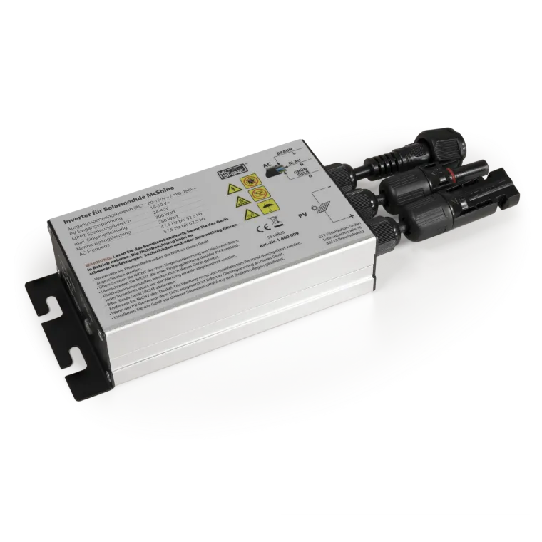 Wechselrichter für Solarmodule McShine, 300W, 5m Kabel