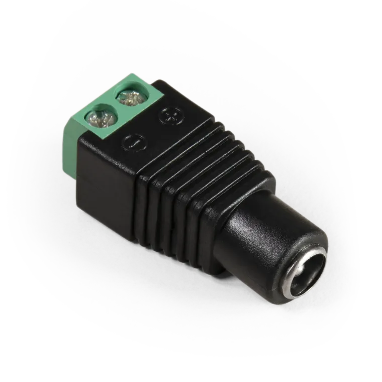 Adapter McPower, DC-Kupplung 5,5x2,1mm und Lüsterklemme, Metall
