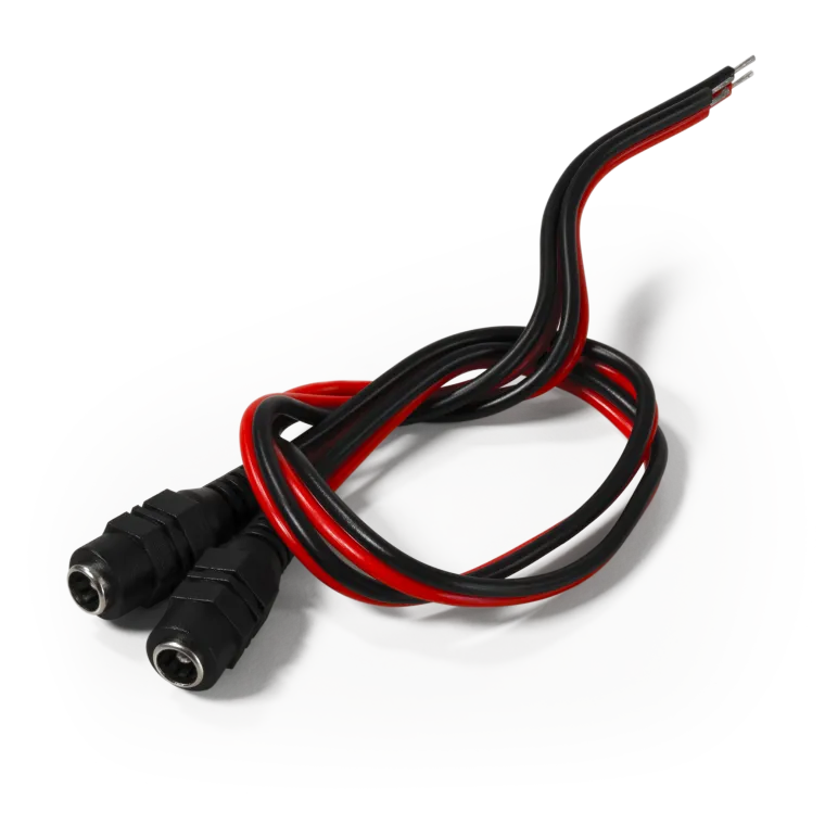 DC-Hohlbuchse McPower 5,5x2,1mm, 30cm Kabel, 2er-Set
