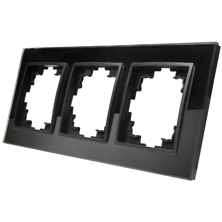 Glas-Rahmen McPower "Flair", 3-fach, schwarz
