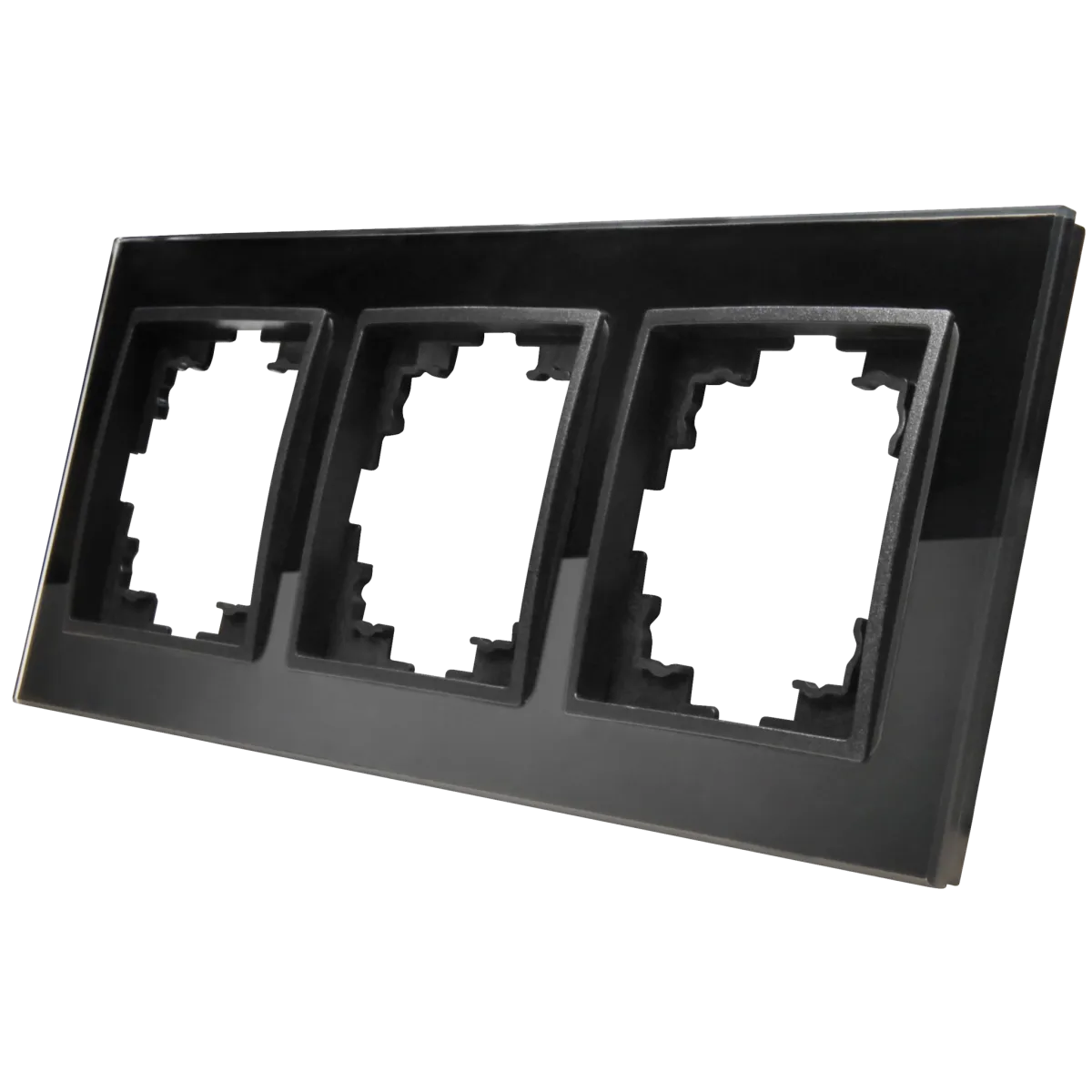 Glas-Rahmen McPower "Flair", 3-fach, schwarz