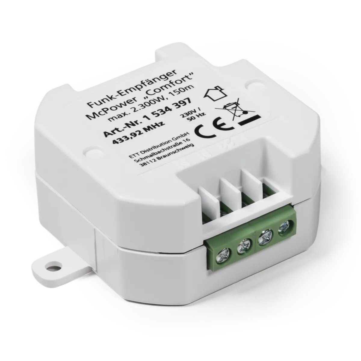 Funk-Empfänger McPower "Comfort", max. 2.300W, max. 70m