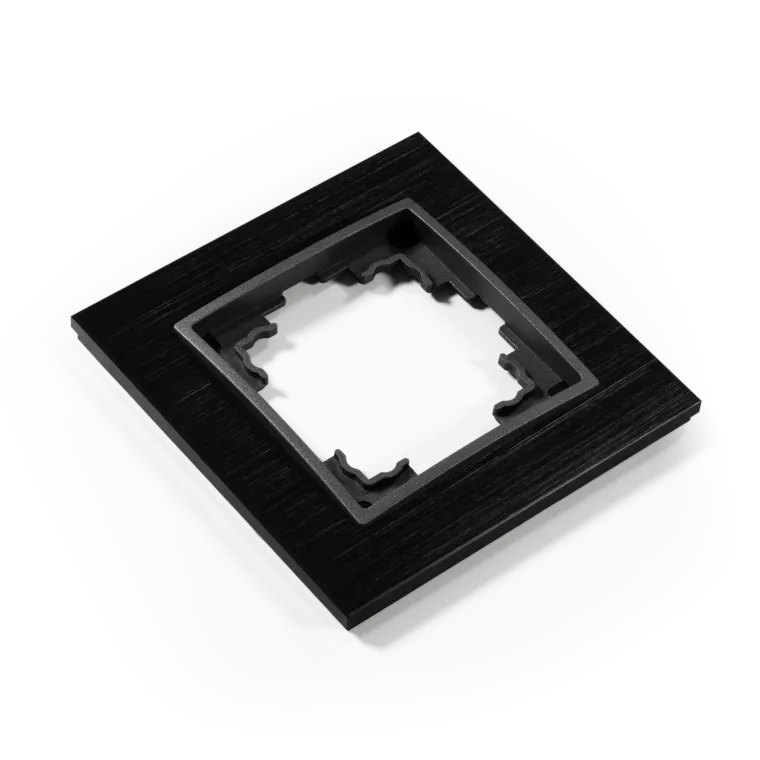 Rahmen McPower "Flair", 1-fach, schwarzes Aluminium