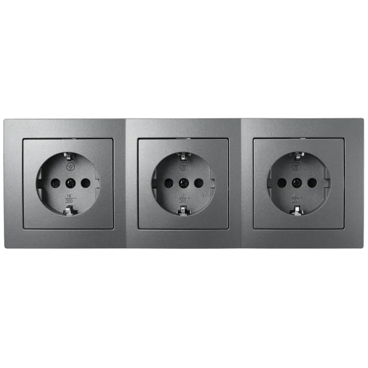 Steckdosen Set McPower Flair "Beginner 3S" 4-teilig, anthrazit