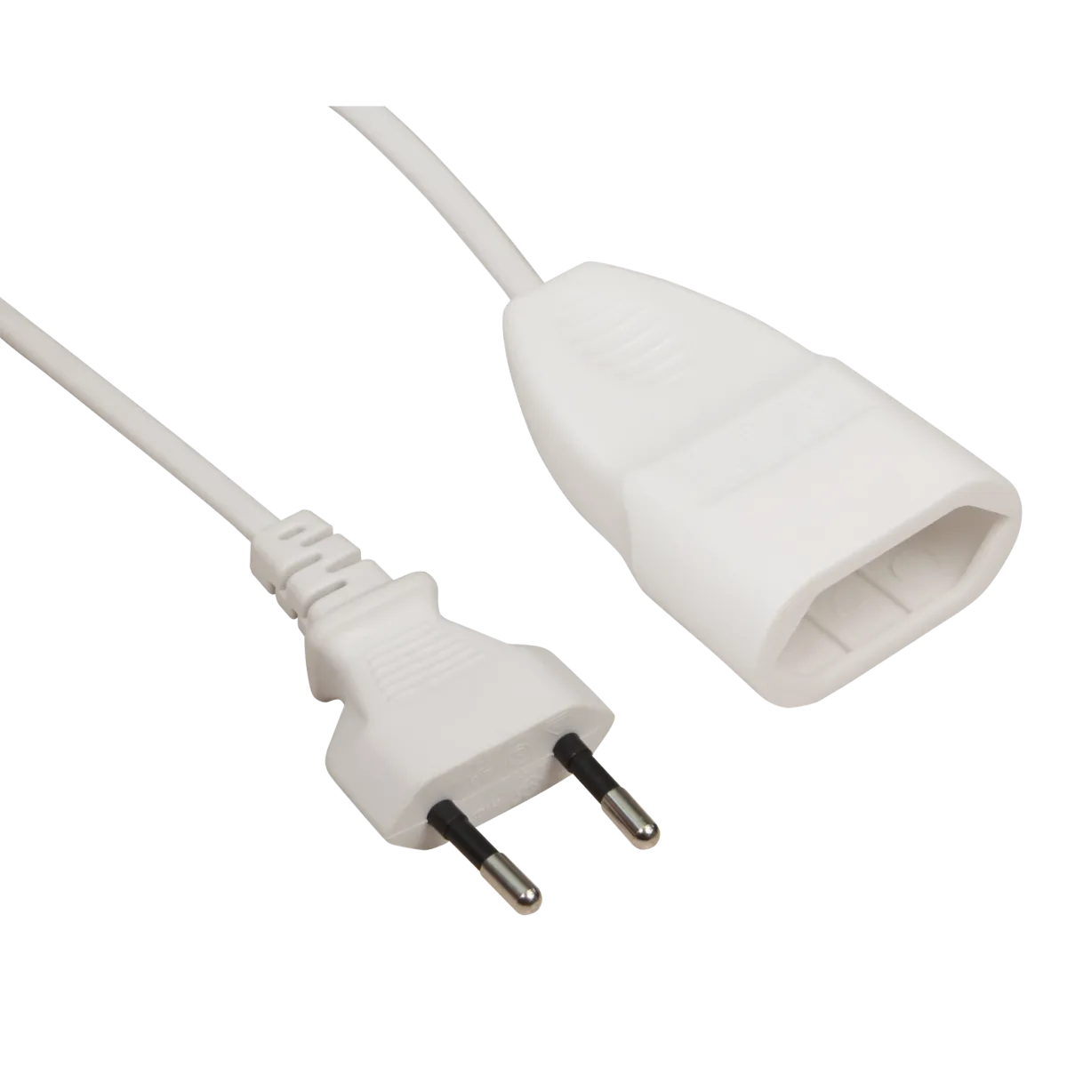 Verlängerungskabel McPower, 5m, Eurostecker auf Eurokupplung, weiß