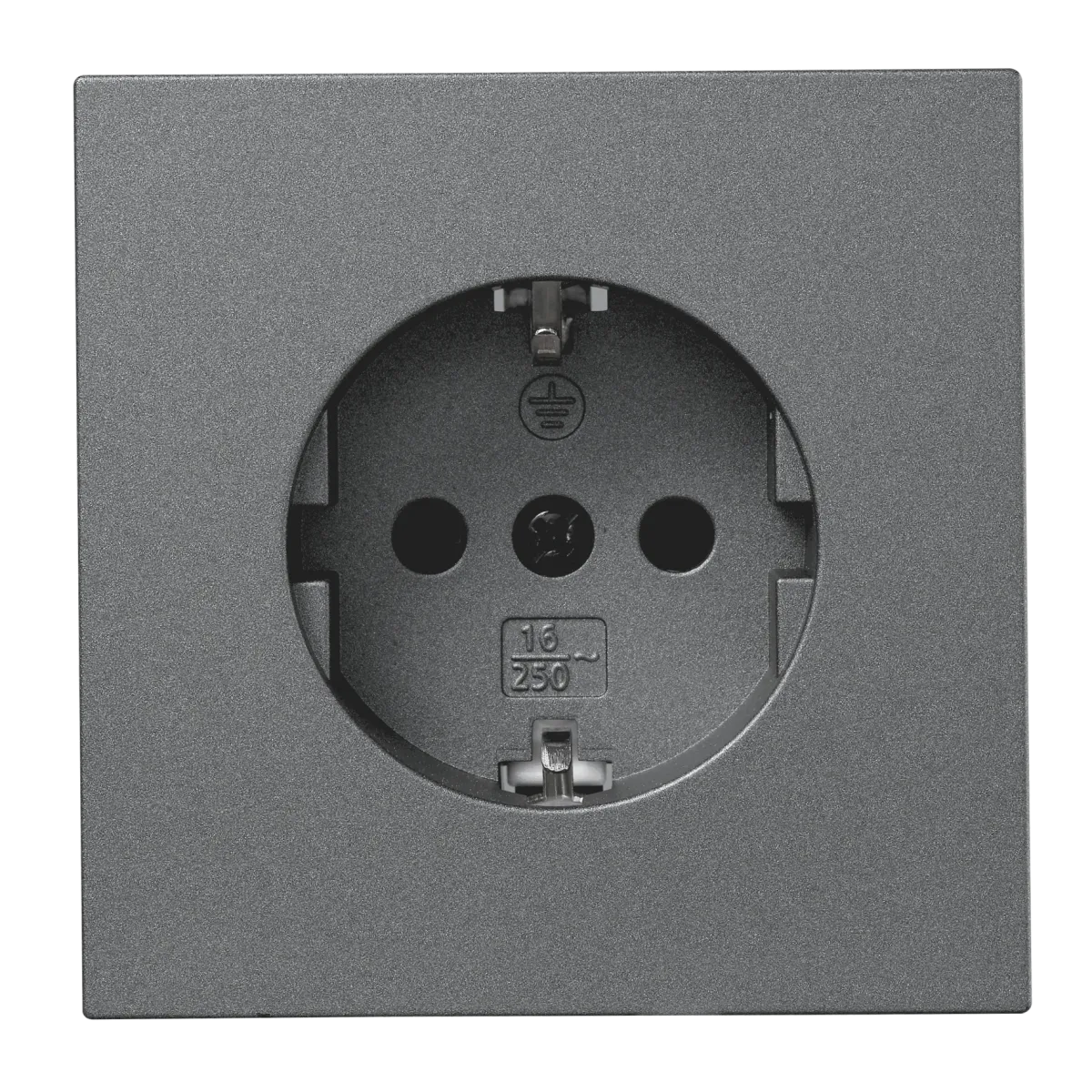Schutzkontakt-Steckdose McPower "Shallow" 250V~/16A, Steckanschluss, anthrazit