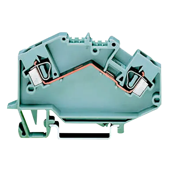 2-Leiter-Durchgangsklemme, 4mm², für TS 35 x 15 und 35x7,5, grau