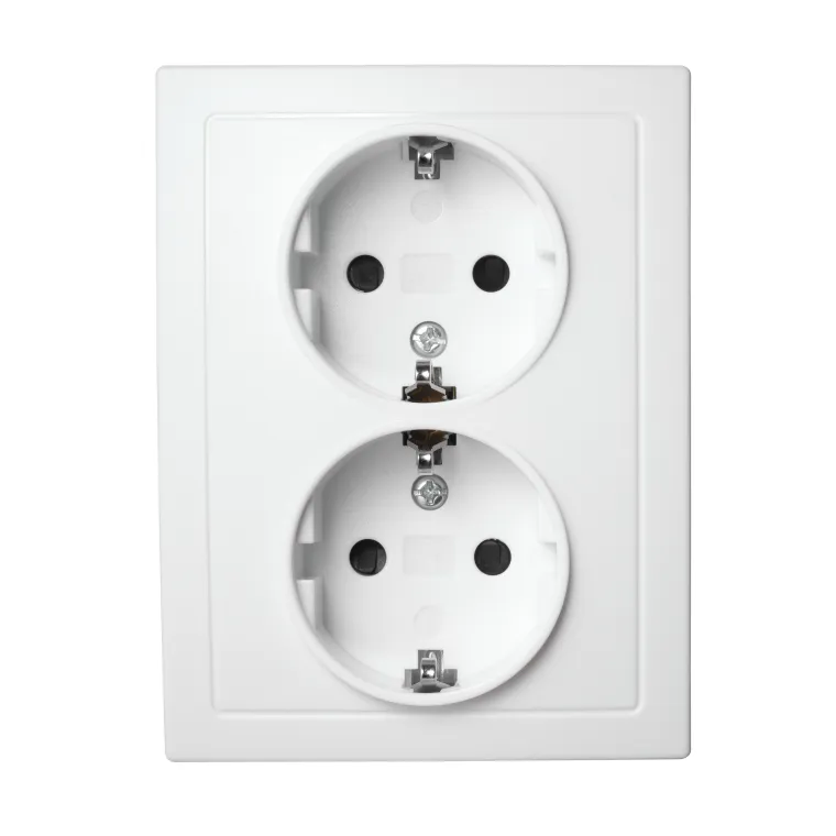 Schutzkontakt-Steckdose McPower "Flair" 2-fach, 250V~/16A, weiß