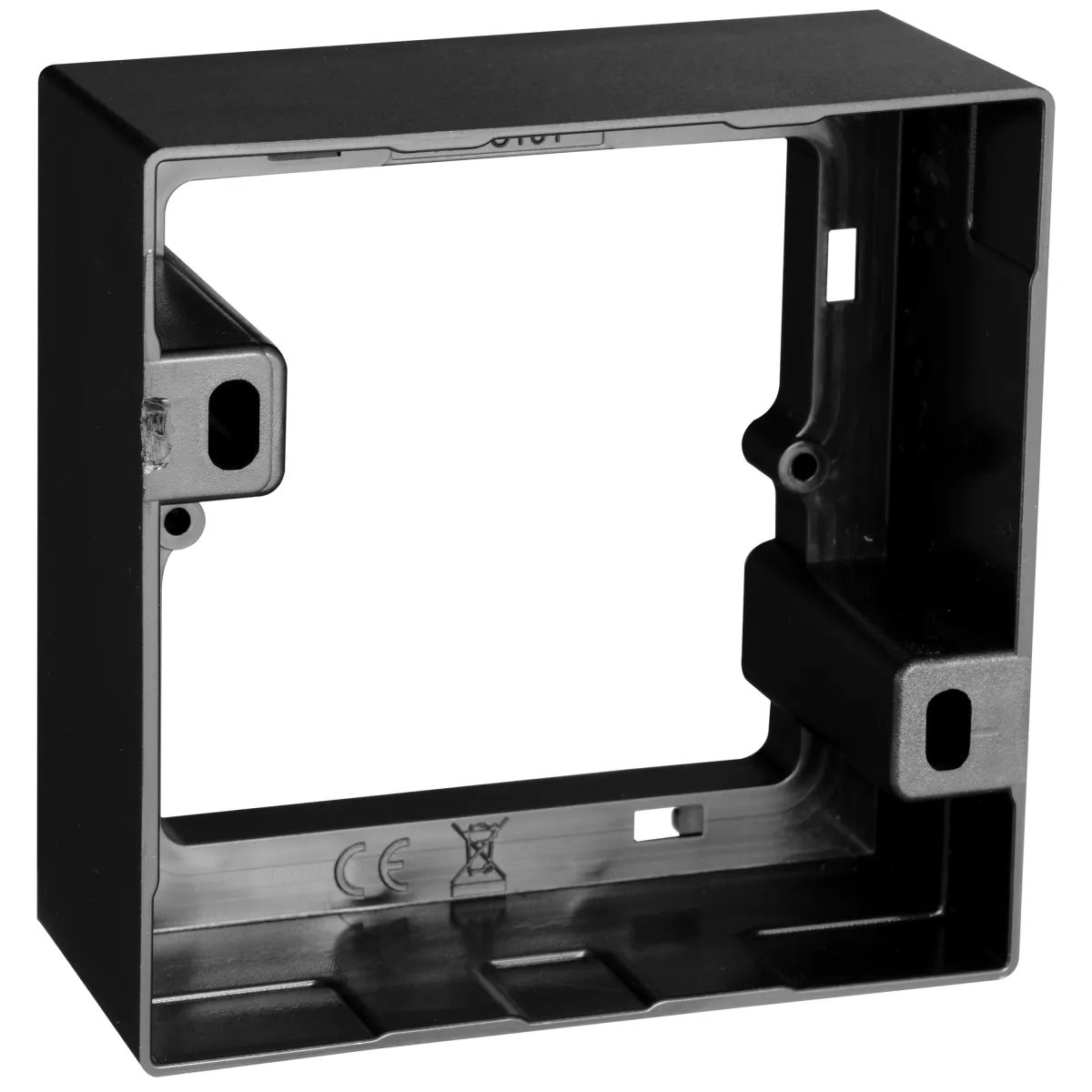 Aufputz-Rahmen McPower "Flair" 80x80x35mm, mit Montagebohrung, matt schwarz
