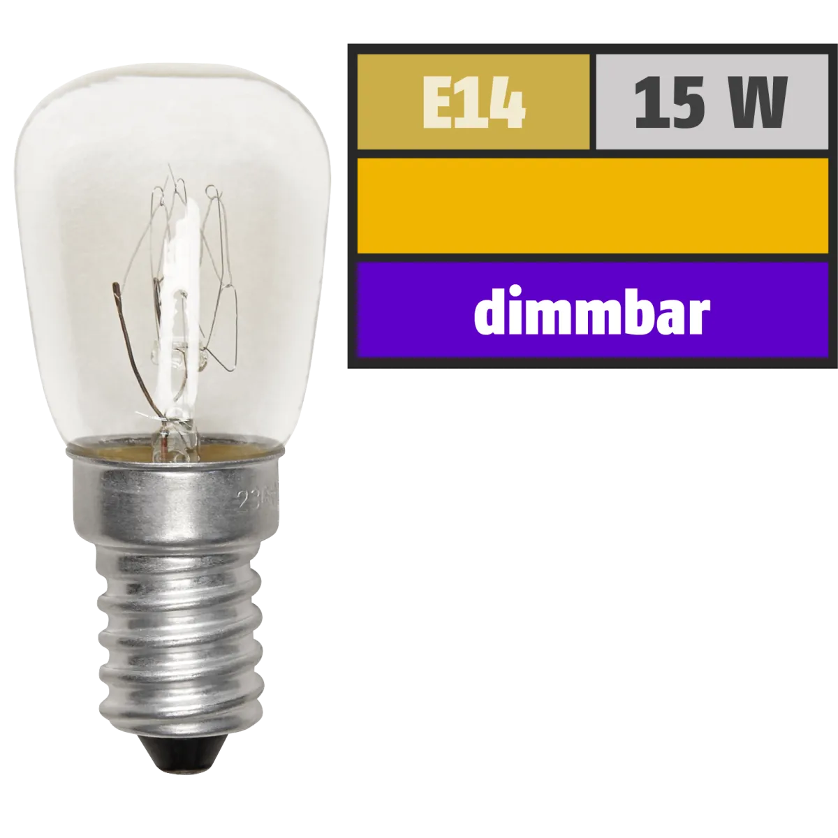 Kühlschrank-Leuchtmittel McShine, E14, 230V, 15W, klar, 110lm
