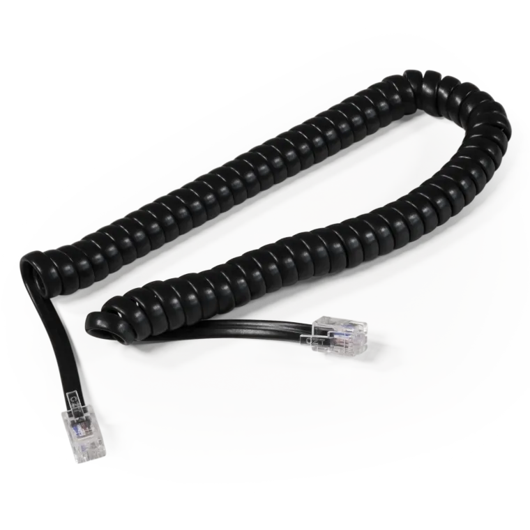 Telefonhörer-Spiralkabel McPower, RJ10-Stecker (4P4C) > RJ10-Stecker (4P4C), 2m