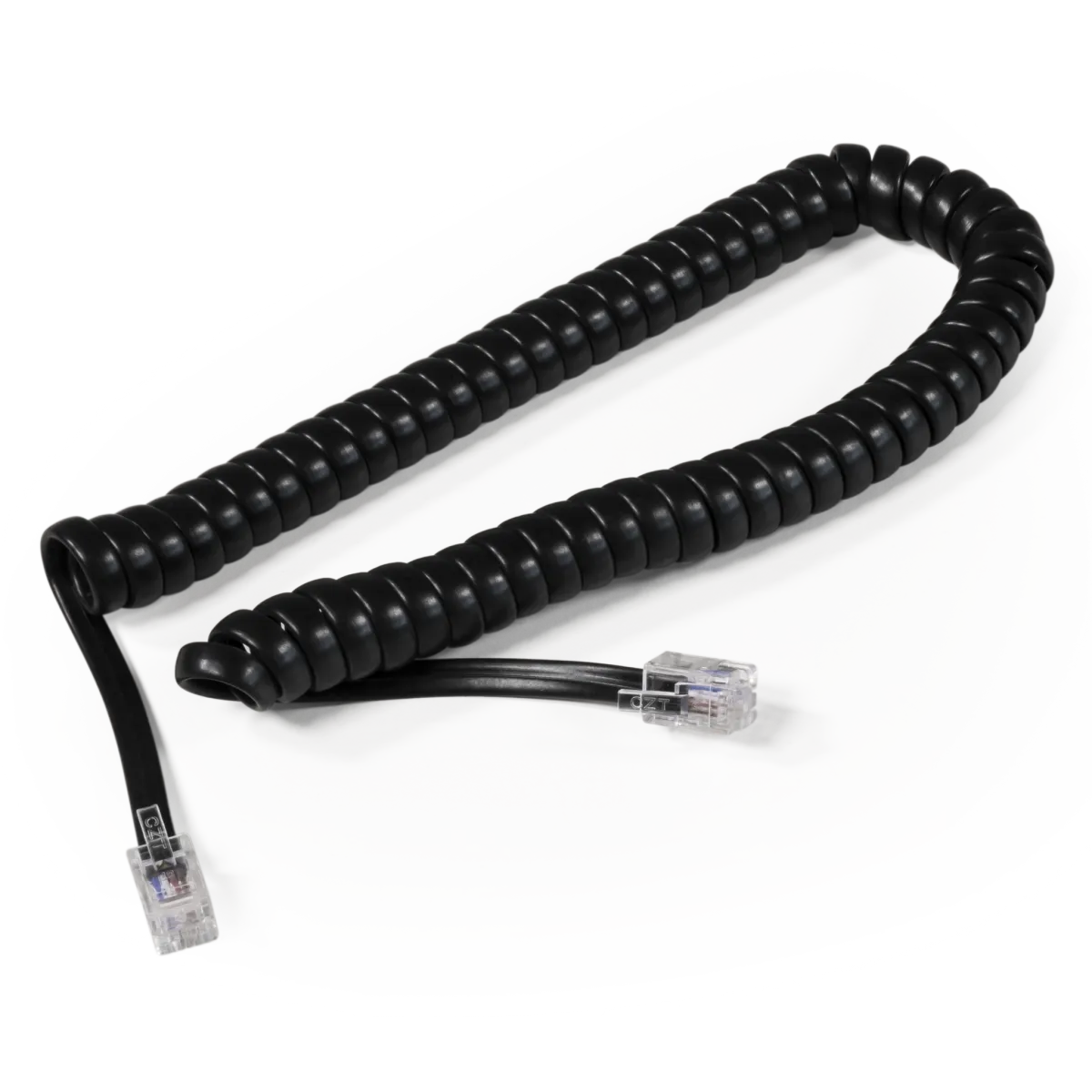 Telefonhörer-Spiralkabel McPower, RJ10-Stecker (4P4C) > RJ10-Stecker (4P4C), 2m