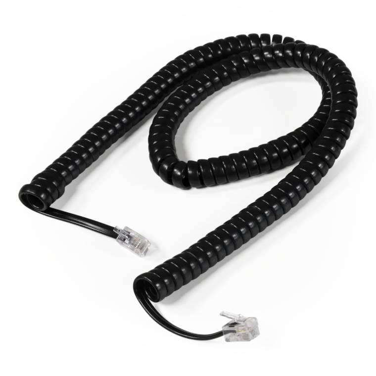 Telefonhörer-Spiralkabel McPower, RJ10-Stecker (4P4C) > RJ10-Stecker (4P4C), 4m