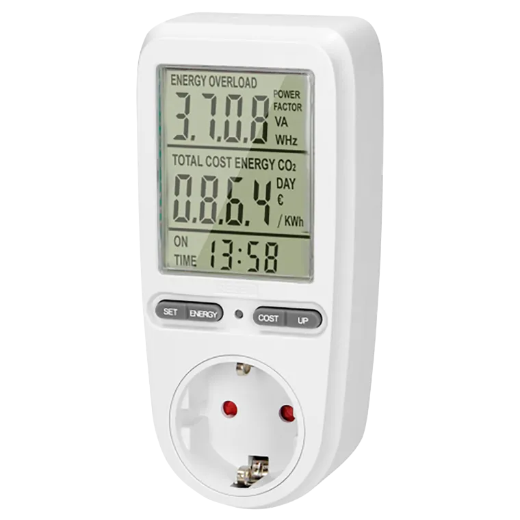 Energiekosten-Messgerät mit LCD-Display, max. 3.680W