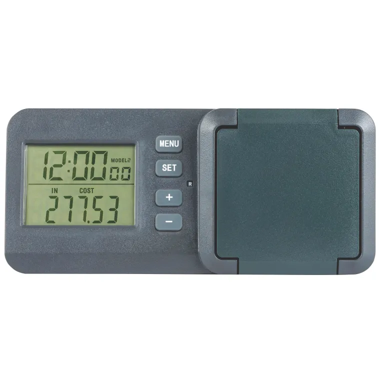 Energiekostenmessgerät mit LCD-Display, IP 44, schwarz-grün