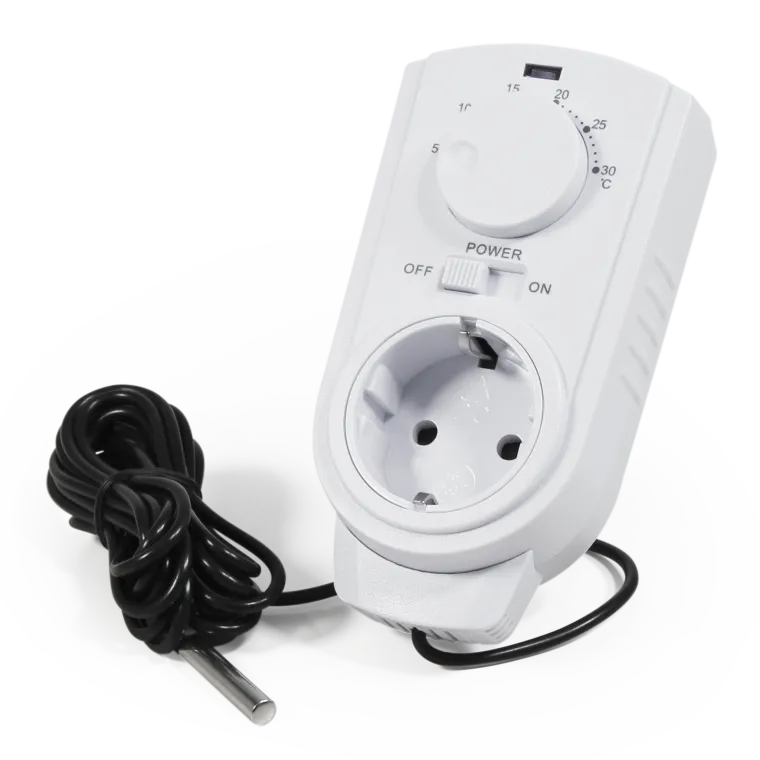 Steckdosen-Thermostat McPower "TCU-440" 5-30°C, 3500W, 230V, Kabel + Außenfühler