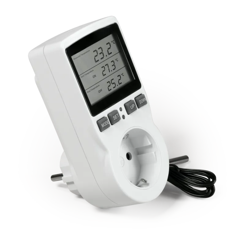 Digitales Steckdosen-Thermostat McPower "TCU-441" -40-120°C, Kabel + Außenfühler