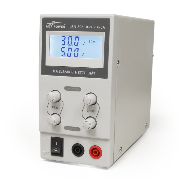 Labornetzgerät McPower "LBN-305", 0-30 V, 0-5 A regelbar, LC-Anzeige
