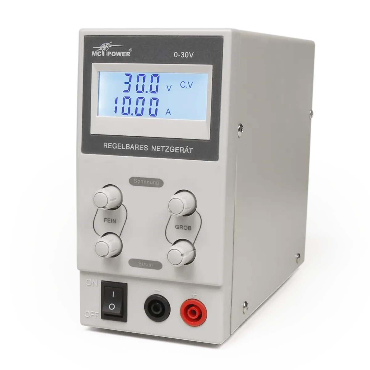Labornetzgerät McPower "LBN-3010", 0-30V, 0-10A regelbar, LC-Anzeige