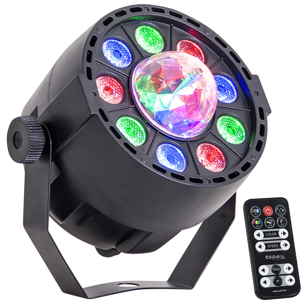 LED-Lichteffekt IBIZA "PAR-ASTRO" 2-in-1 PAR Strahler und Astro-Effekt, 12W